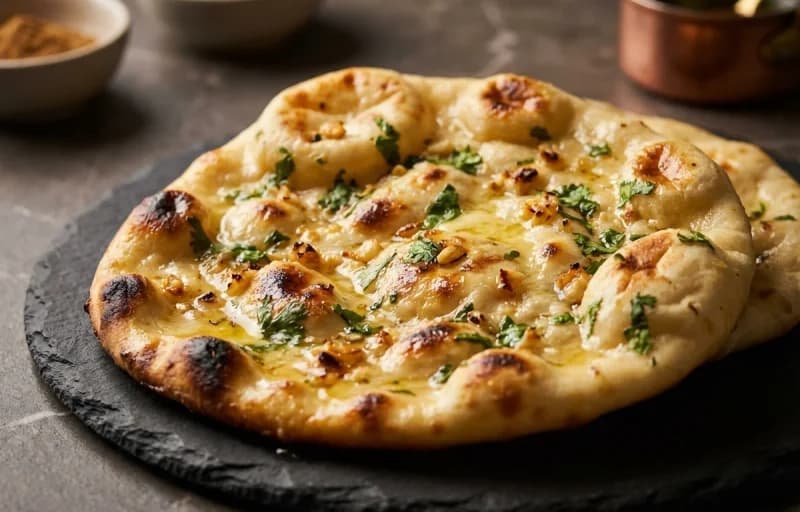 Mutton Chaap Masala, Garlic Naan and Indian Onion Rings - Recipe 2