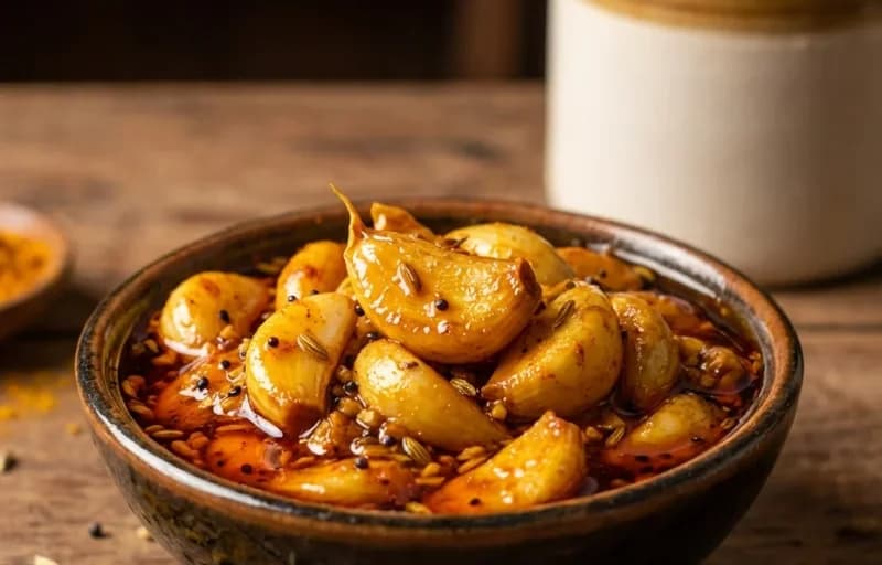 Palak Paratha with Garlic Pickle - Recipe 2