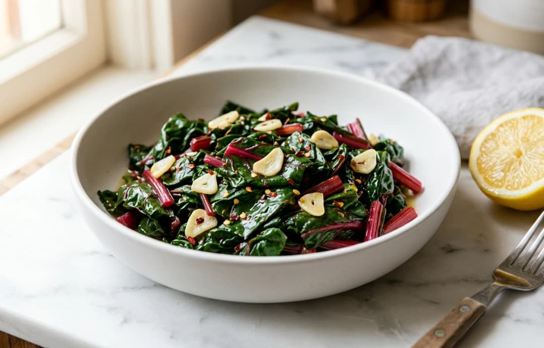 Garlicky Sautéed Swiss Chard