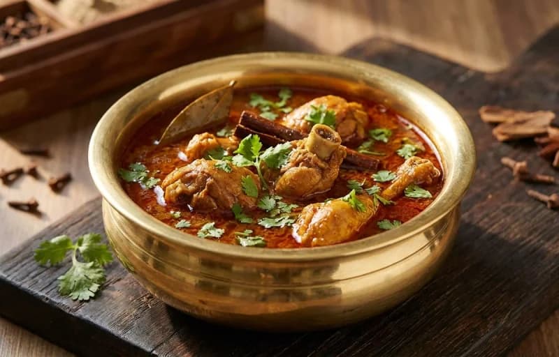 Gavran Chicken Rassa, Jowar Bhakri and Lachha Pyaaz - Recipe 1