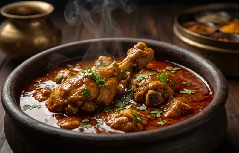 Gavran Kombdi Rassa with Bajra Bhakri - Recipe 1