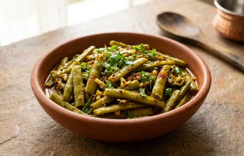 Gawar Phalli Sabzi with Jowar ki Roti - Recipe 1