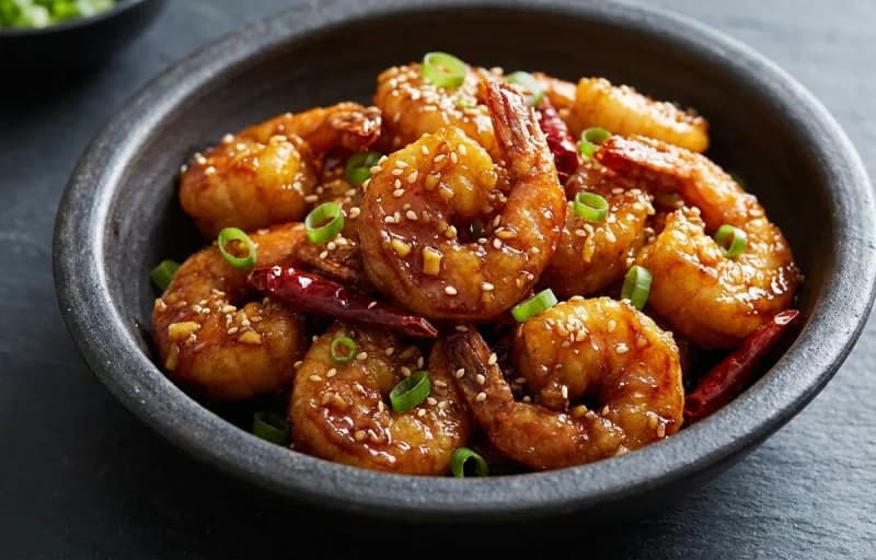 General Tso's Shrimp, Steamed Broccoli and Steamed Basmati Rice - Recipe 1