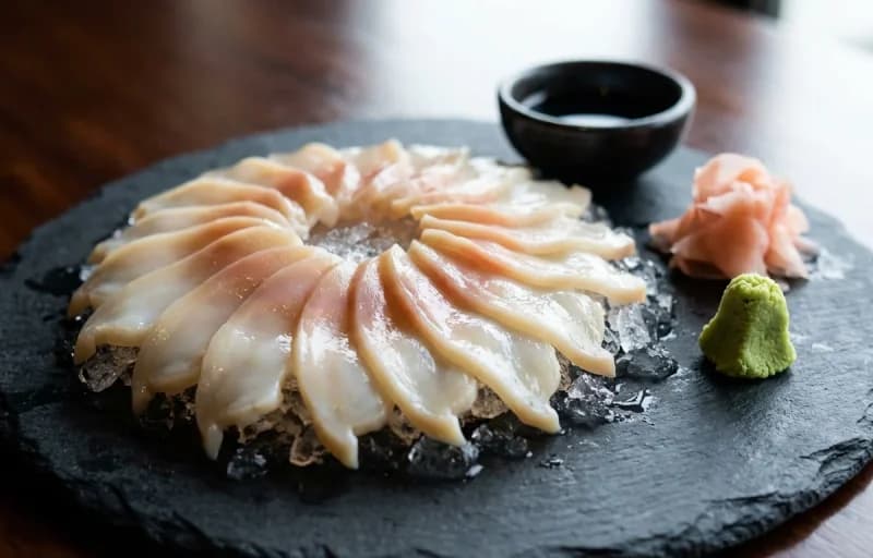 Geoduck Sashimi, Teriyaki Sauce and Wasabi Paste - Recipe 1