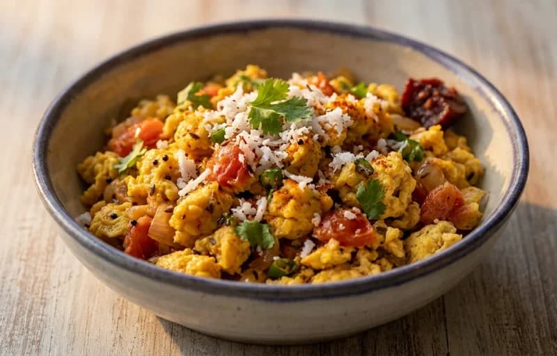 Goan Egg Bhurji with Goan Poi - Recipe 1