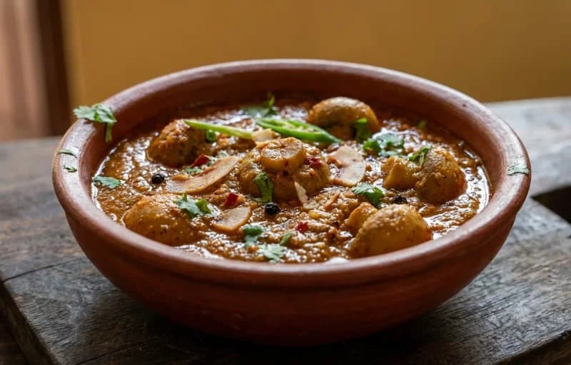 Goan Mushroom Tonak with Goan Sanna - Recipe 1