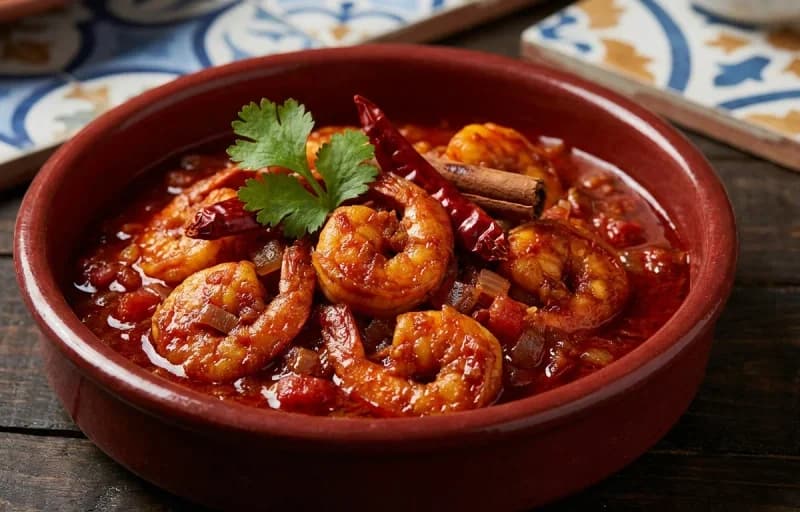 Goan Prawn Balchão, Goan Red Rice and Koshimbir - Recipe 1