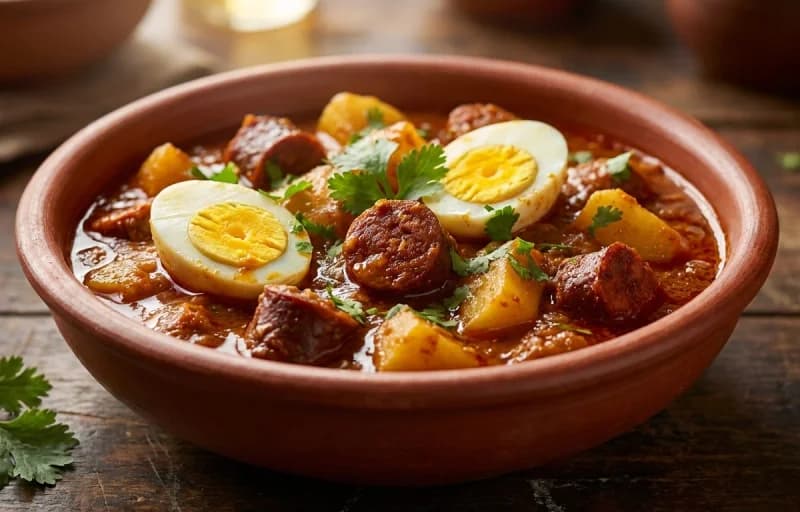 Fried Egg with Goan Sausage and Egg Masala - Recipe 2