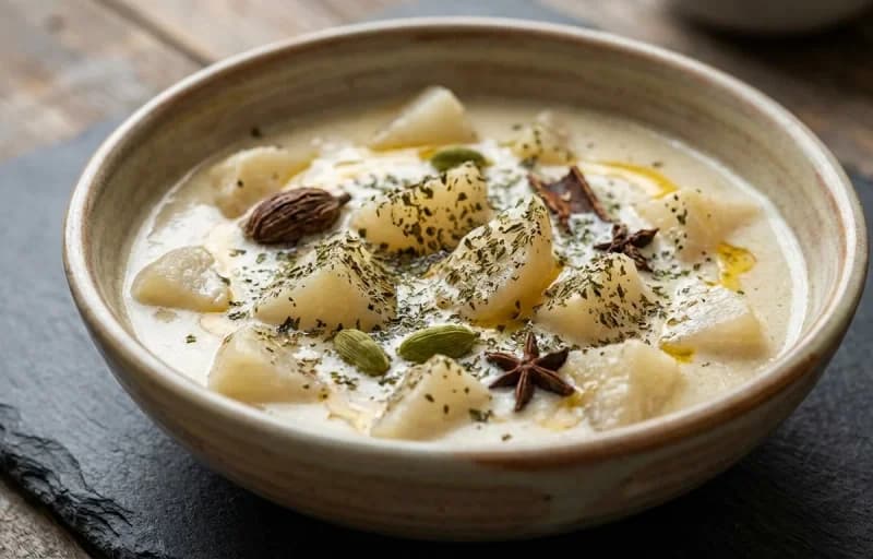 Gogji Yakhni, Steamed Basmati Rice and Fried Egg - Recipe 1