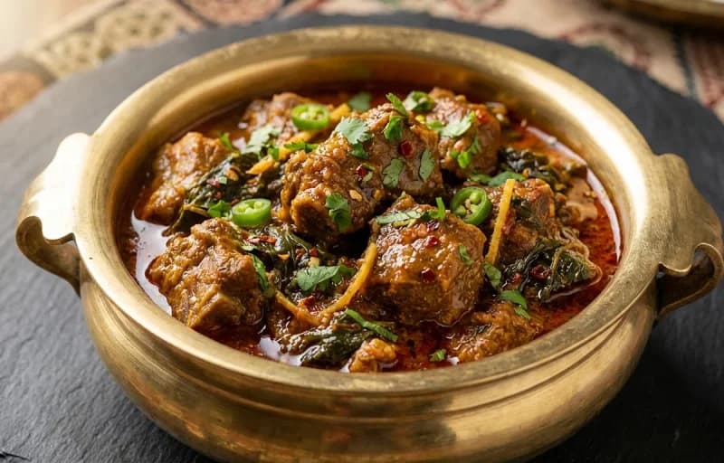 Gongura Mamsam, Steamed Rice, Mudda Pappu and Perugu - Recipe 1