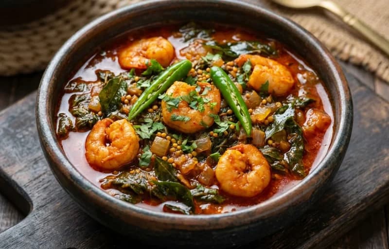 Gongura Royyala with Steamed Basmati Rice - Recipe 1