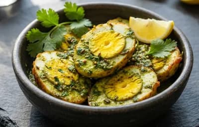Green Masala Egg Fry