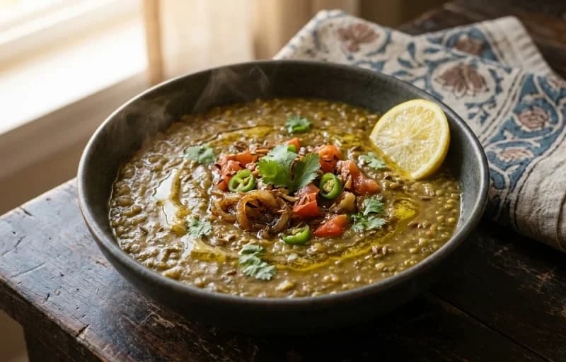 Green Moong Dal with Steamed Basmati Rice - Recipe 1