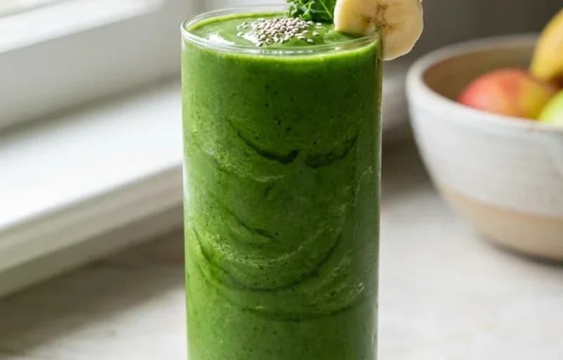 Green Smoothie with Spinach and Kale