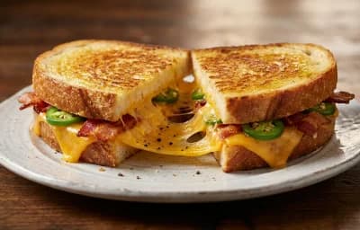 Grilled Cheese with Bacon and Jalapeño