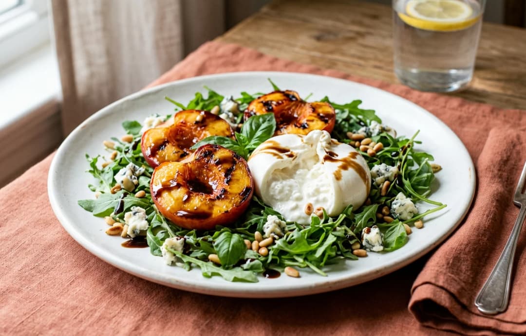 Grilled Nectarine & Burrata Salad