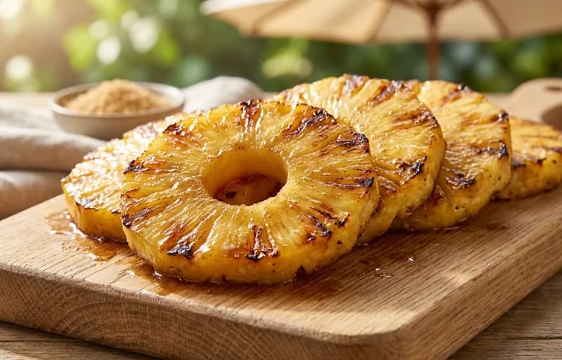 Huli Huli Chicken Sandwich, Grilled Pineapple and French Fries - Recipe 2