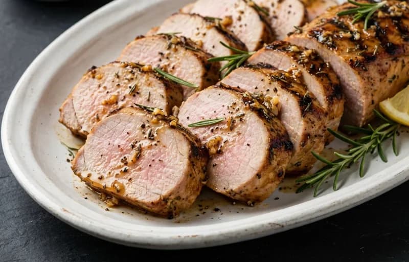 Grilled Pork Tenderloin, Roasted Sweet Potatoes and Collard Greens - Recipe 1