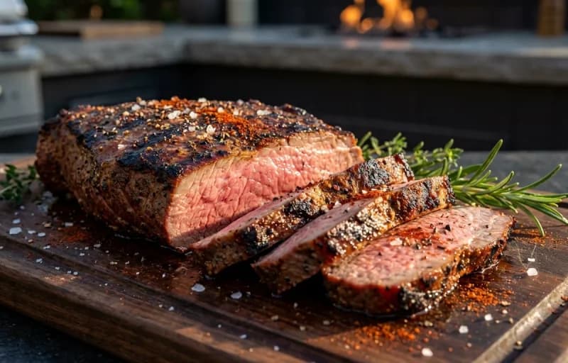Grilled Tri-Tip Steak, Santa Maria Style Beans, Garlic Bread and Restaurant-Style Salsa - Recipe 1