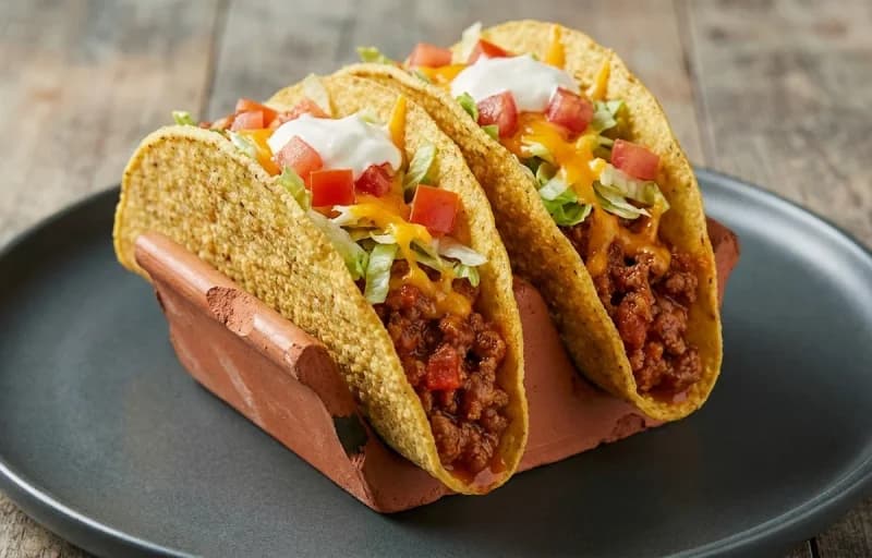 Ground Beef Tacos, Spanish Rice and Tex-Mex Refried Beans - Recipe 1