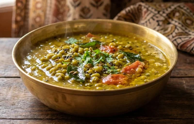 Jowar Bhakri with Gujarati Moong Curry - Recipe 2