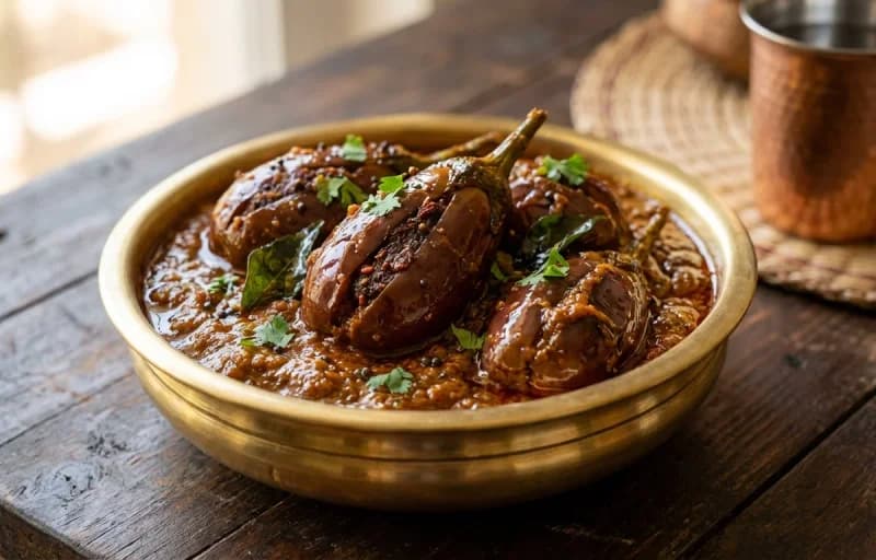 Gutti Vankaya Kura with Jonna Rotte - Recipe 1