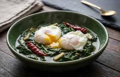 Haak Saag with Poached Eggs