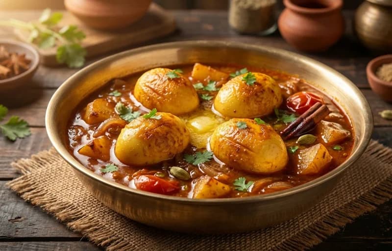 Hansher Dimer Dalna with Ghee Rice - Recipe 1