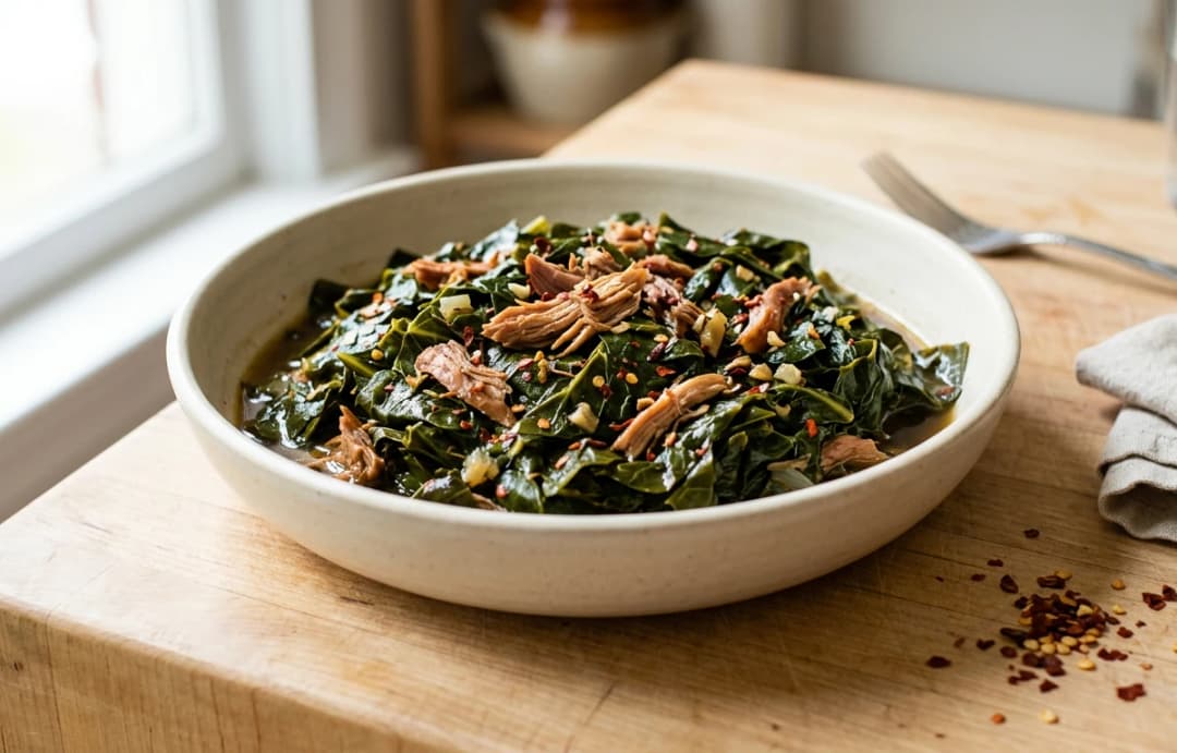 Healthier Southern-Style Braised Greens
