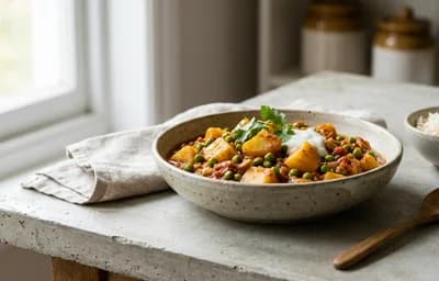 Healthy Aloo Matar Curry