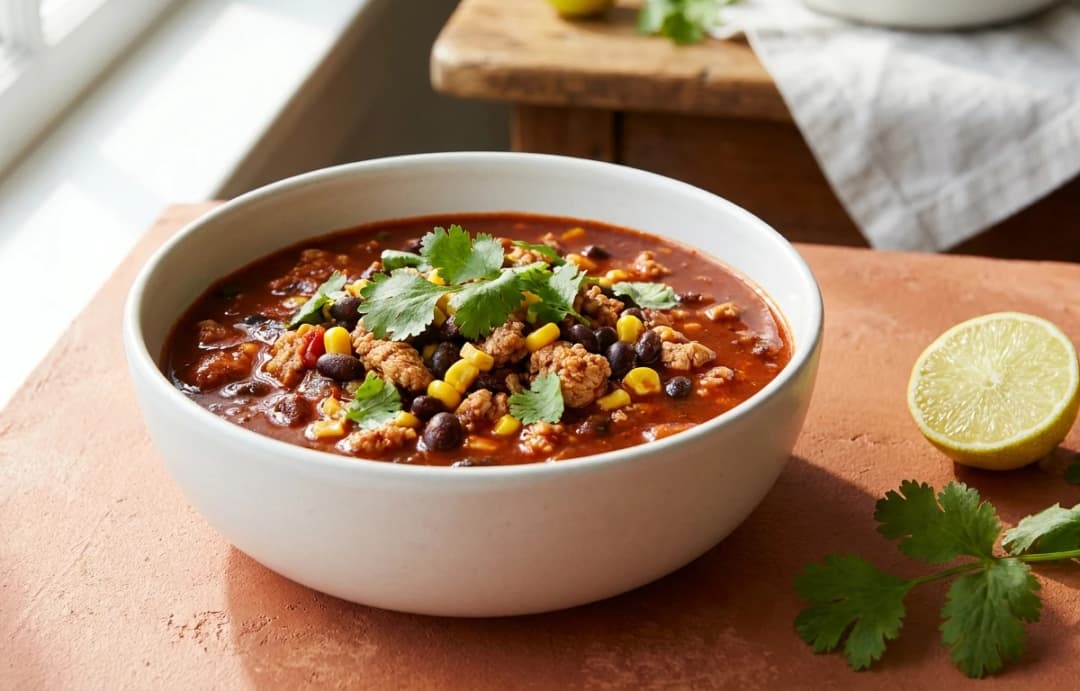 Healthy Turkey and Black Bean Chili