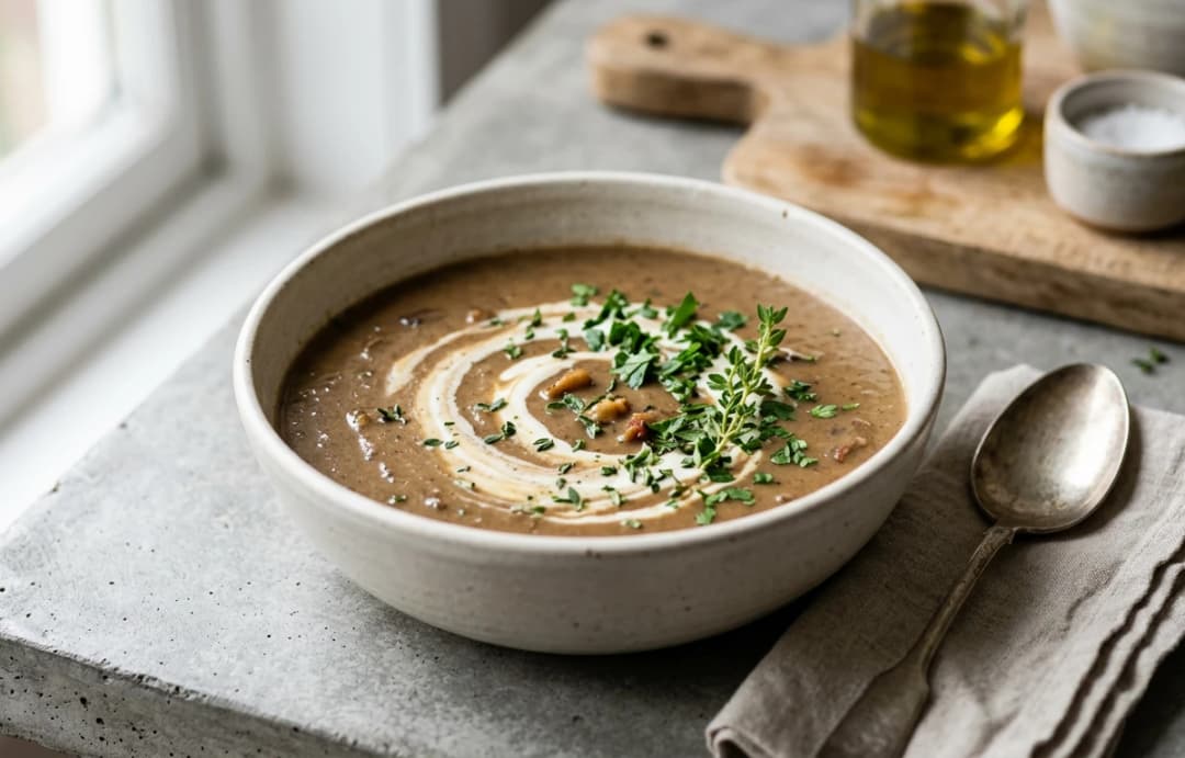 Hearty Chestnut & Mushroom Soup