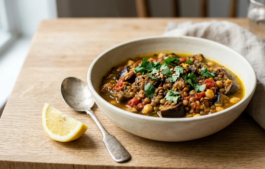Hearty Eggplant & Lentil Stew