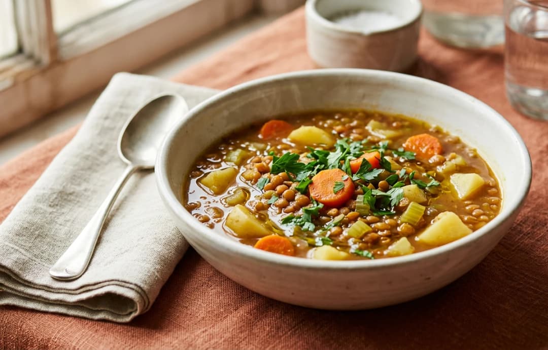 Hearty Lentil & Potato Soup
