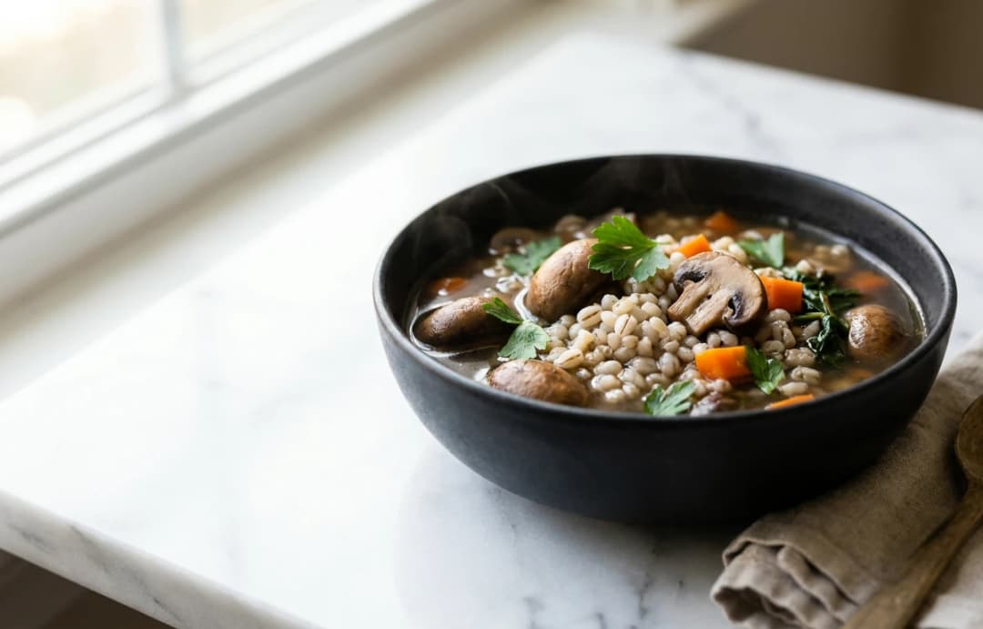 Hearty Mushroom & Barley Soup