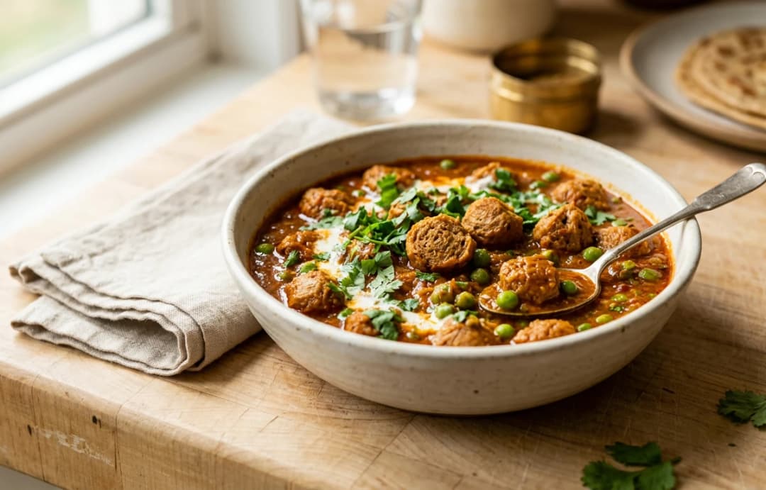 Hearty Soya Chunk Curry