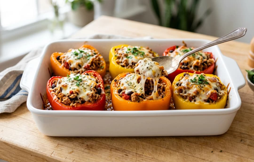 High-Protein Turkey Stuffed Peppers