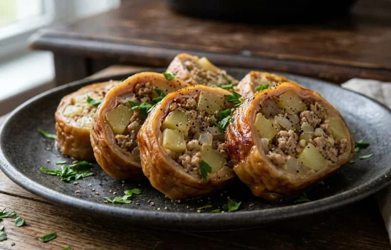 Hog Maw, Steamed Basmati Rice and Collard Greens - Recipe 1