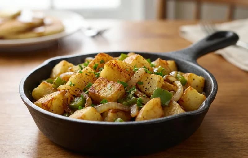 Eggs Benedict, Home Fries and Side of Fruit - Recipe 2