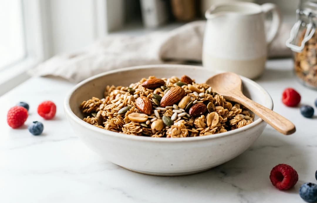 Homemade Almond & Peanut Granola