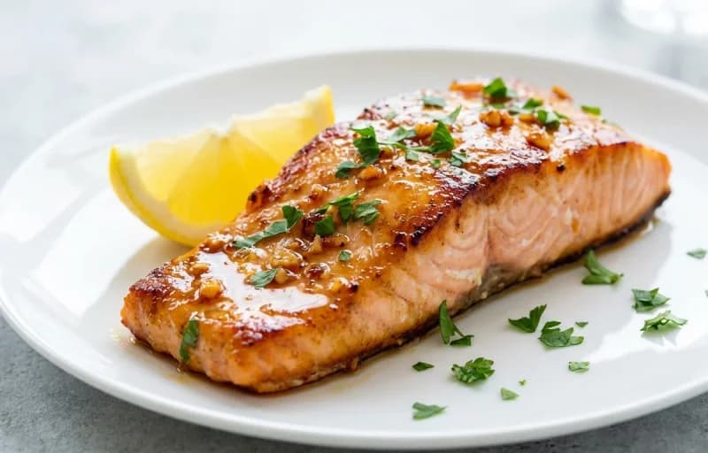 Honey Glazed Salmon, Roasted Asparagus and Quinoa - Recipe 1