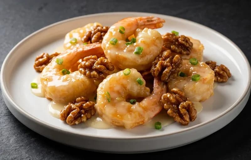 Honey Walnut Shrimp, Steamed Basmati Rice and Steamed Broccoli - Recipe 1