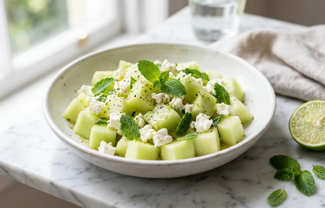 Honeydew, Mint & Feta Salad
