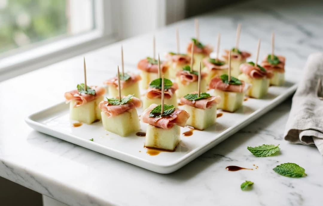 Honeydew & Prosciutto Bites
