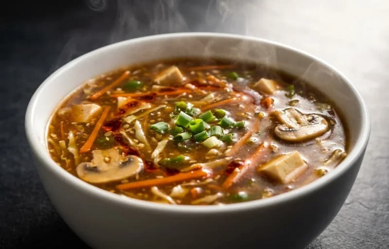 Hot and Sour Soup with Veg Momos - Recipe 1