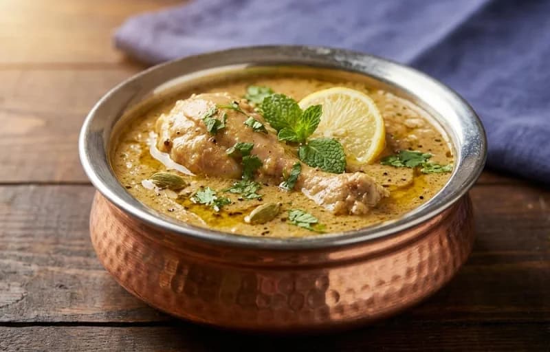 Hyderabadi Chicken Korma with Saffron Sheermal - Recipe 1