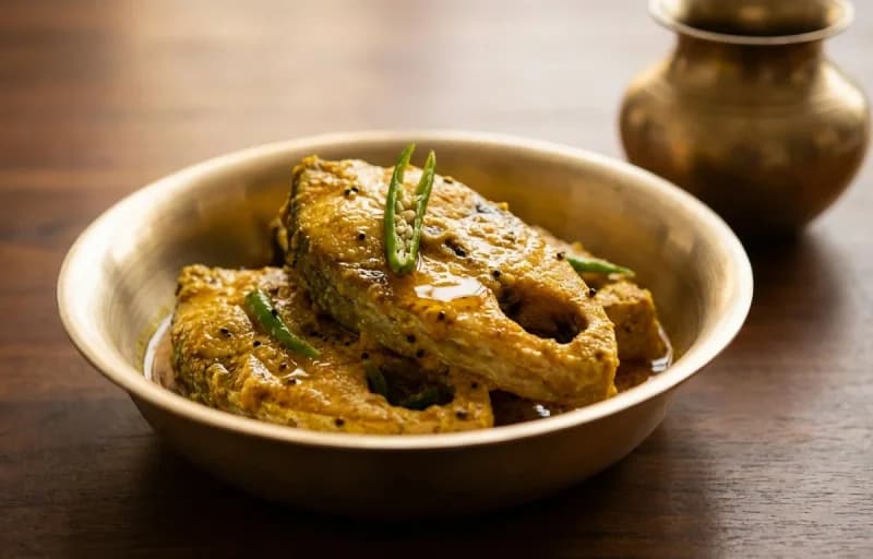 Sada Bhat with Ilish Bhapa - Recipe 2