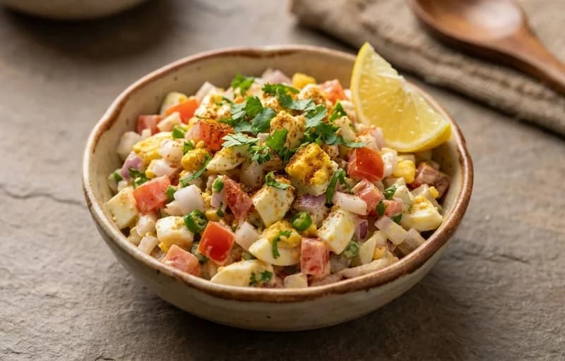 Khandvi with Indian Egg Salad - Recipe 2