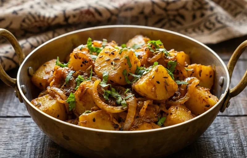 Jaipuri Aloo Pyaz, Bajra Roti and Kachumber Salad - Recipe 1