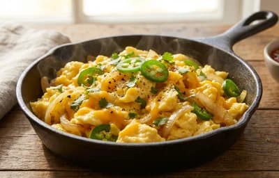 Jalapeño Onion Scrambled Eggs